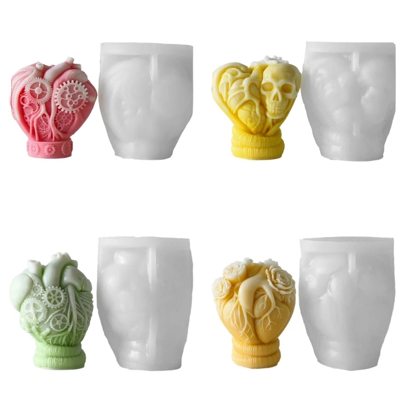 Create Romance Ambiances with Stylish Shaped Sturdy Silicone Holder Mold Supplies for Lovers and Hobbyists N2UE