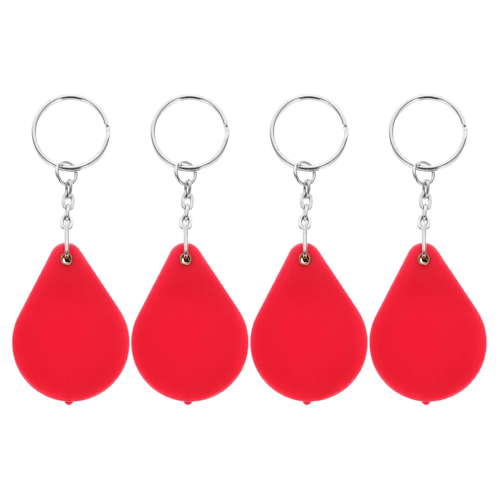 4Pcs Mini Keychain Folding Magnifier Portable Handheld Pocket Reading Jewelry Magnifying Glass Tools Mini Magnifier Keychain