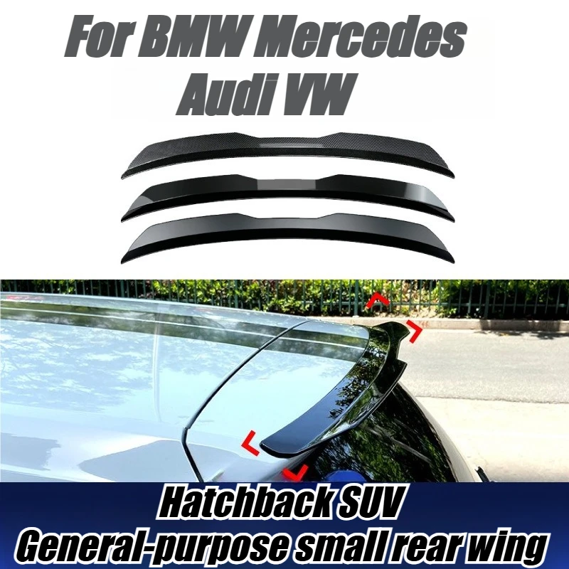 

For BMW Mercedes Audi VW Hatchback SUV Universal Small Spoiler Trunk Lip ABS Glue Installation Car Exterior Styling Accessories