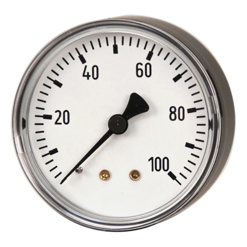 Bourdon Tube Pressure Gauge Type 111.12, Black Plastic or Painted Steel Case Standard Series - Center Back Mount