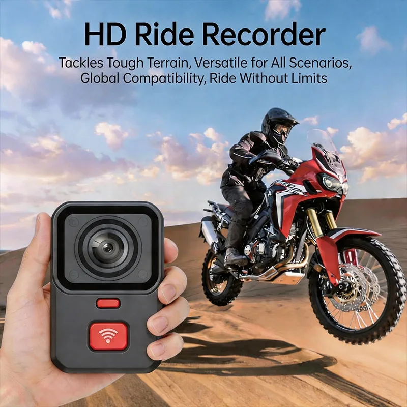 Dual-Lens Dash Cam for Motorcycles,E-Bikes,and Tricycles–2K HD,IP66 Waterproof,Smartphone Connectivity,Cycling Video Recording