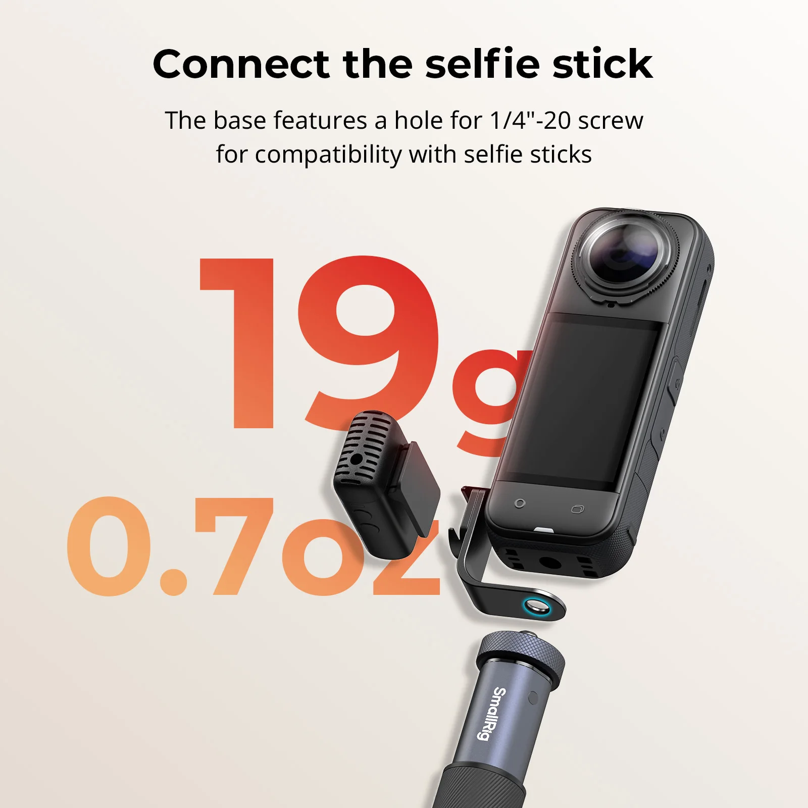 دعم حامل الحذاء البارد SmallRig لجهاز Insta360 X4 / X5 لجهاز إرسال DJI Mic 3، 360 ° التصوير باستخدام كابل محول الصوت -5825 #4
