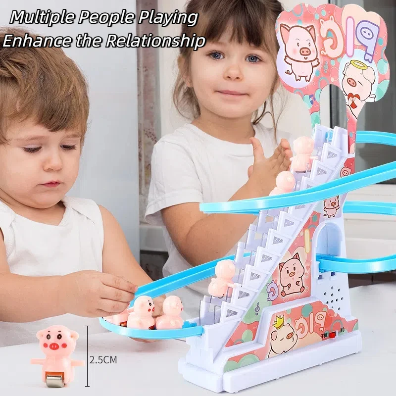 Giocattoli per viste elettriche Design di assemblaggio Piccolo anatra/coniglio/pinguino Giocattoli per scale da arrampicata Giocattoli per la prima educazione per ragazzi e ragazze