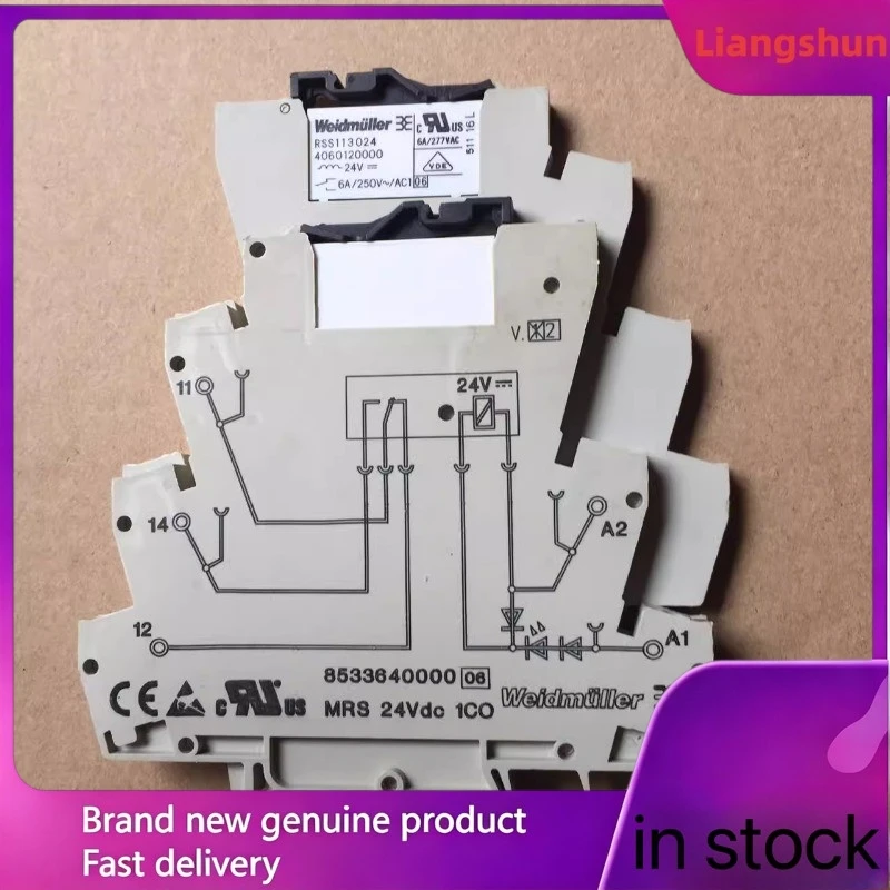 

New 5pcs/lot 100% original genuine relay:RSS113024+Base 8533640000 MRS 24vdc