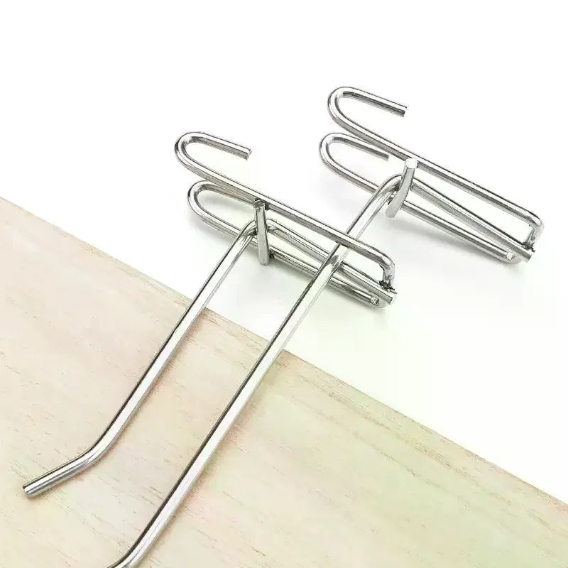 (5 PCS Stainless Steel Grid Wall Hooks Heavy Duty Rust Proof For Garage Kitchen Display Storage Organization)