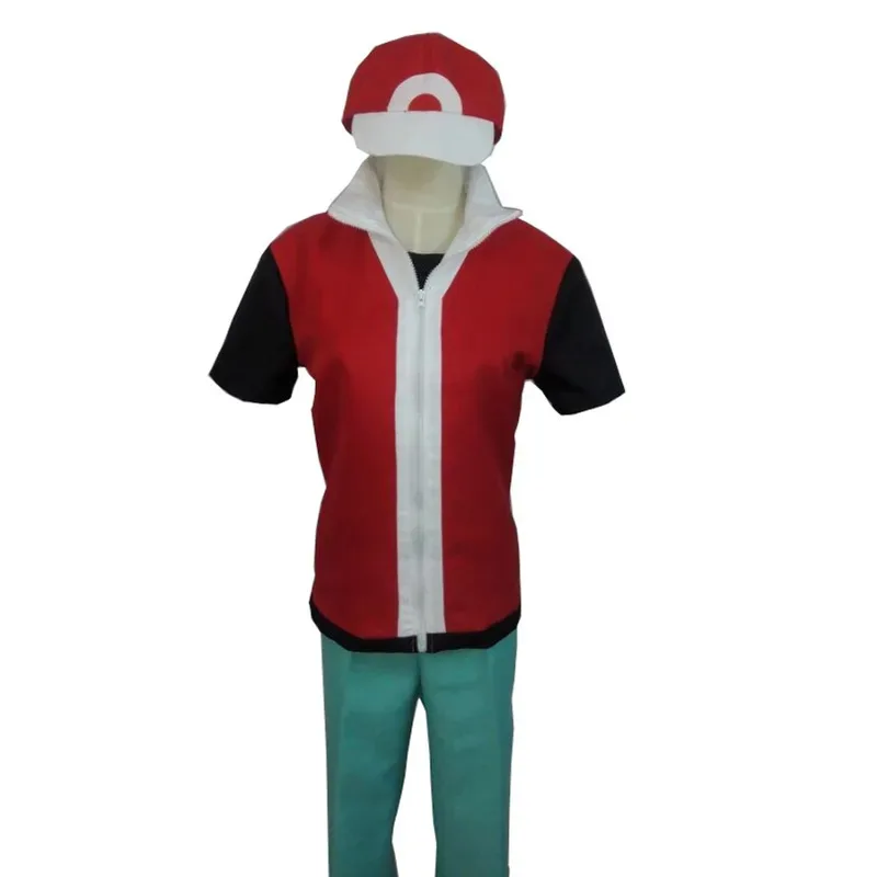 

az152020 Game Hot Trainer Красный костюм Эш Кетчум Косплей Наряд на заказ любой размер