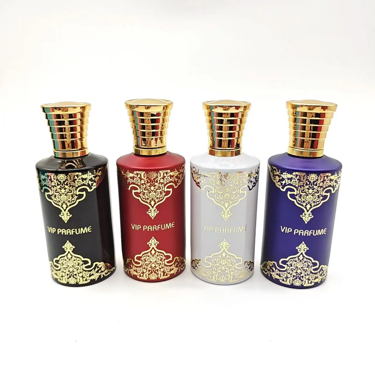 

4Pcs 50ml Colorfuled Glass Perfume Spray Empty Bottle Luxury Arabic Style Perfume Empty Bottle