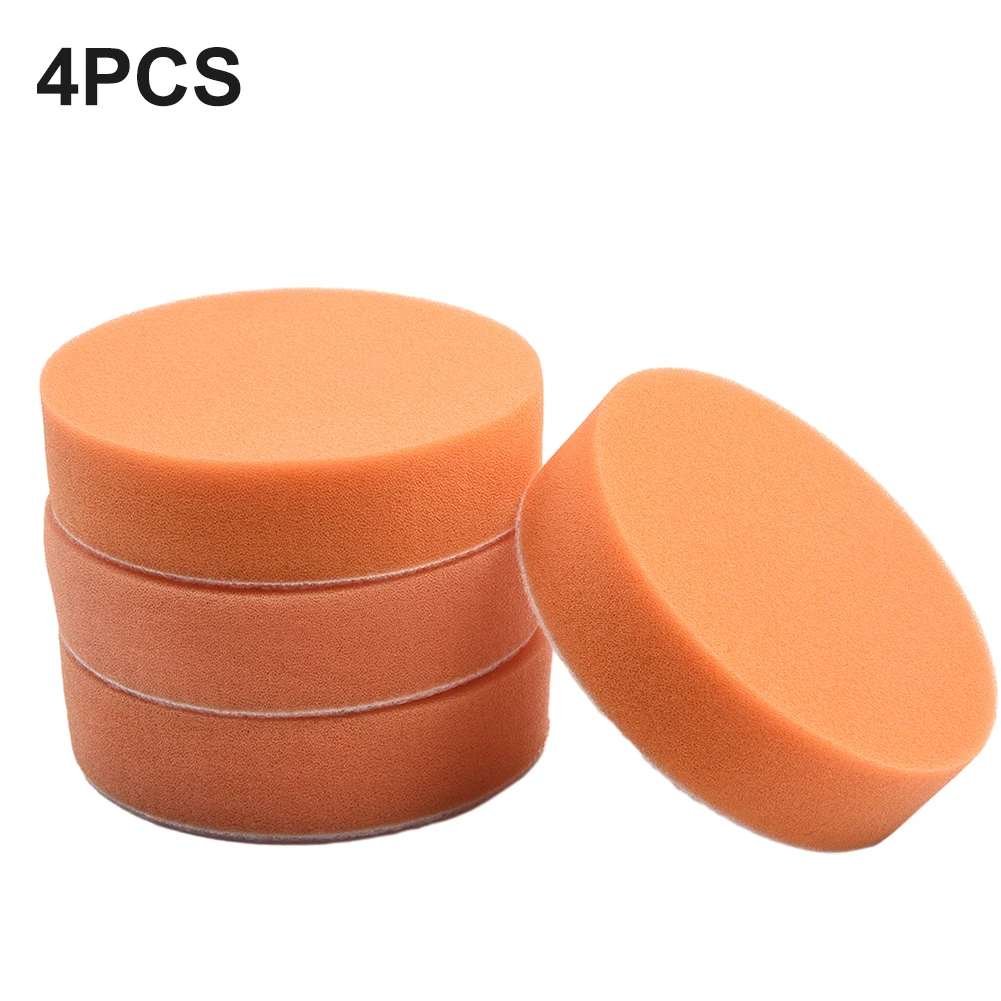 Flat Sponge Polishing Buffer Pad Polisher Buffer Sponge Polishing Pad Waxing Pads 4inch 4pcs Foam Sponge Waxing Pad