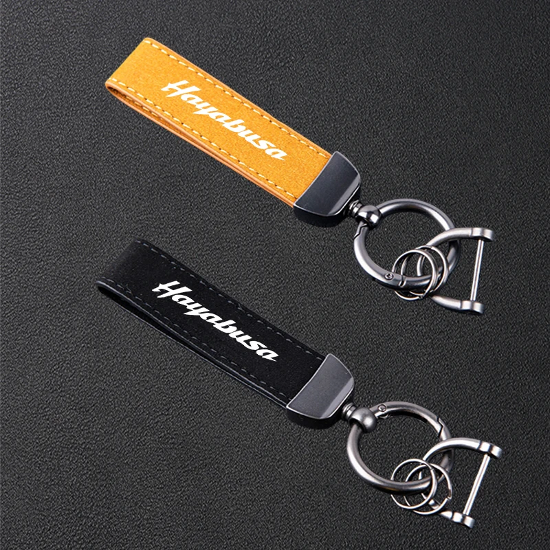 

High-Grade Motorcycle Keyring Leather Suede Keychain For Suzuki Hayabusa GSX1300R GSX 1300R 2007-2023 2024 Accessories