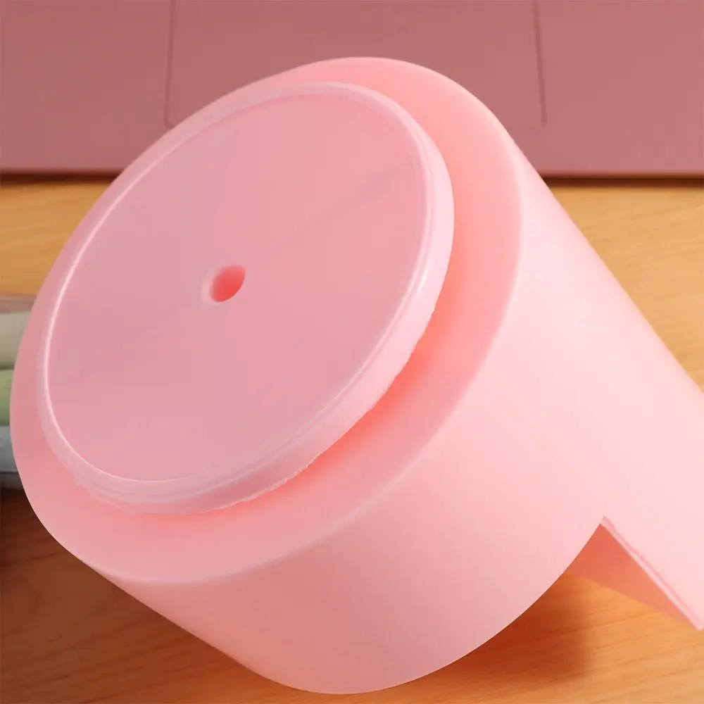 Stationery Organizer 360° Rotating Pen Holder 3-Grid Dust-proof Makeup Brush Holder Multifunctional Large-capacity