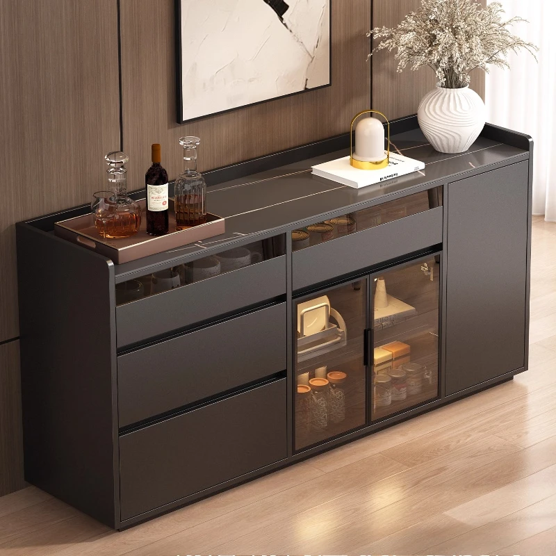 

Solid wood dining edge against the wall, multifunctional living room, tea cabinet, storage cabinet, household kitchen