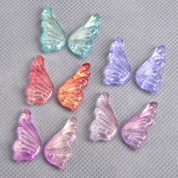 10pcs (5pairs) Butterfly Wing Shape 25x12mm Handmade Lampwork Glass Loose Beads For Jewelry Making DIY Crafts Findings