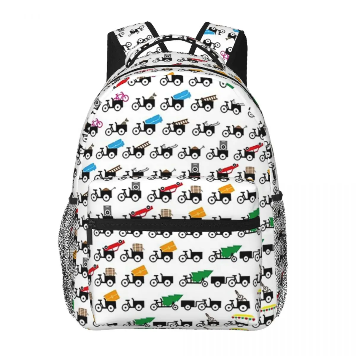 Cargo Bike Nation Backpack Student BookBag Kids School Bag Computer Shoulder Bags for Boys Girls