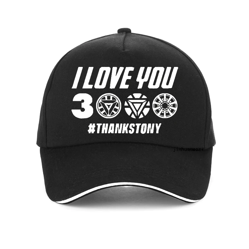

I Love You 3000 Times Baseball Cap Men Women Superhero Iron Man Tony Stark The Avengers Summer adjustable Snapback Hat bone