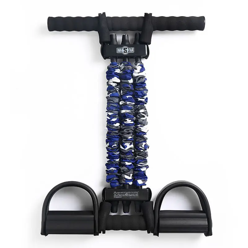 

Эластичная лента для приседаний с 3 трубками и педалью, тренажер для пресса, оборудование для фитнеса, йоги и бодибилдинга