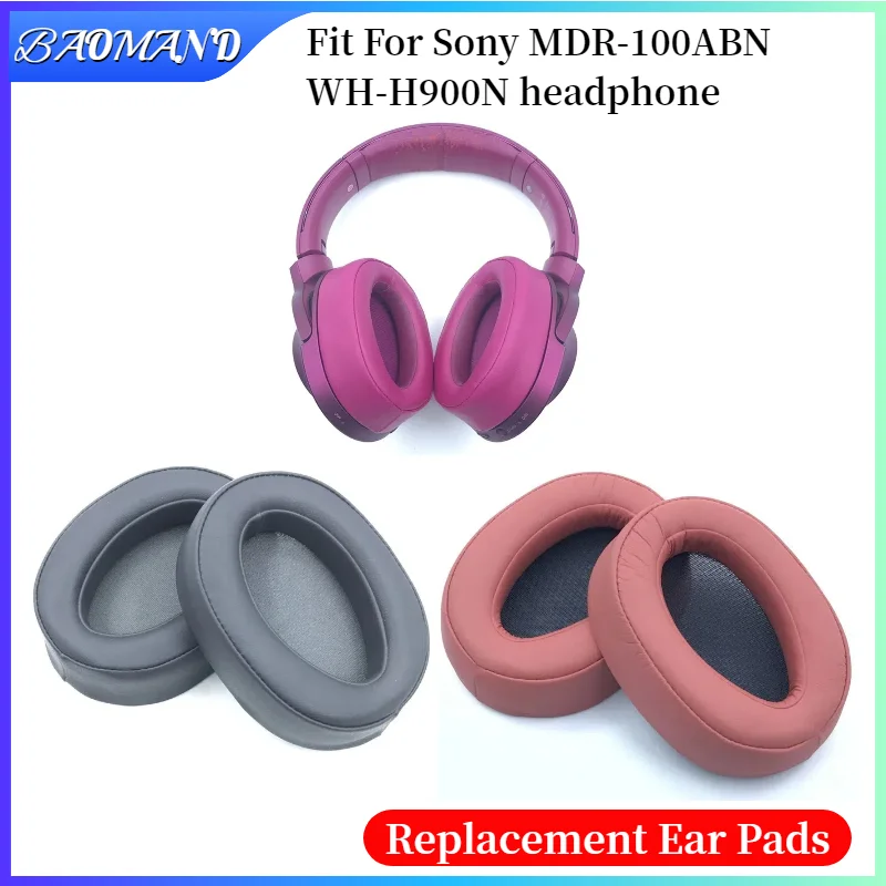 

For Sony MDR-100ABN WH-H900N Sponge Cover Breathable Leather Mesh Ear Cover Protective Cover Headset Replacement