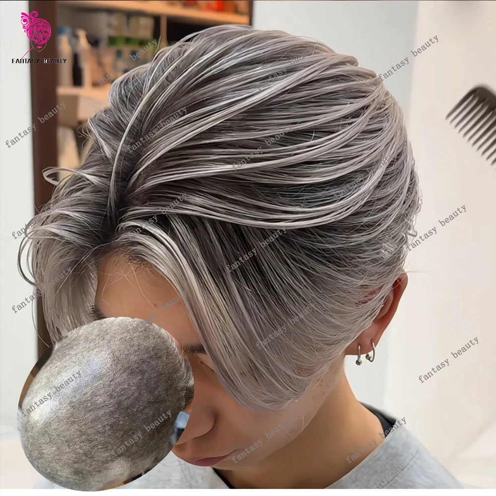 

Мужской парик 1B65 1B80: коричневый, серый, черный. Самый дешевый мужской тупе с ультратонкой основой, суперпрочный, с естественной линией роста волос, 100% натуральные человеческие волосы.