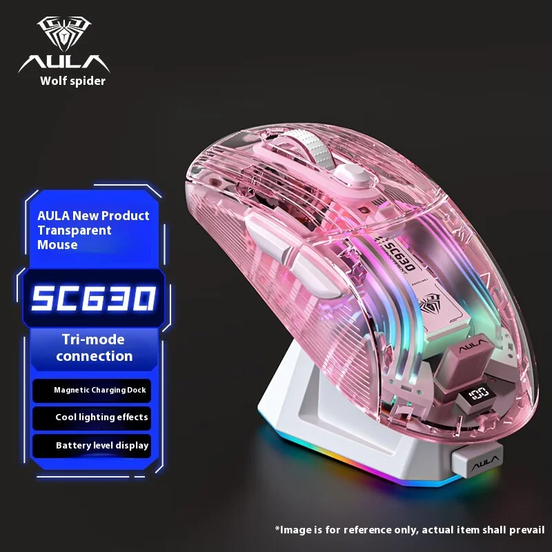

Tarantula SC630 Wireless Bluetooth the third mock examination Mouse Transparent RGB Base Charging Game E-sports Desktop Notebook