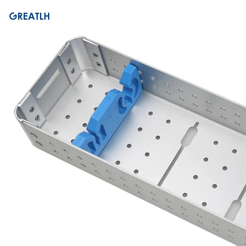 Sterilization Tray Case Box Aluminium Alloy Autoclavable Disinfection Tray Case for Holding Instrument