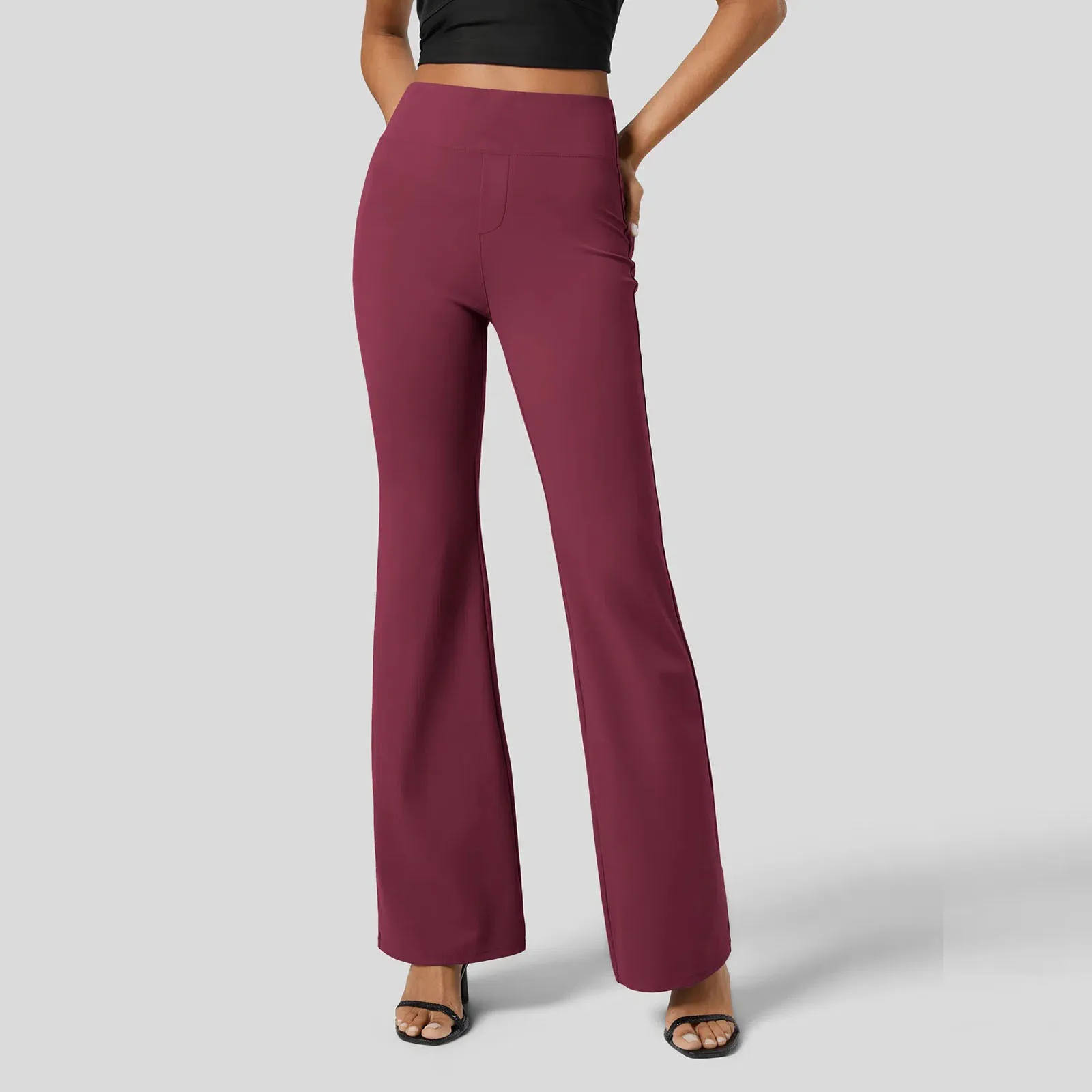 

Gym Clothes Women'S Fashion Casual Solid Colour Yoga Flare High Waist Hip Lifting Wide Leg Sweatpants Women'S Summer Pants