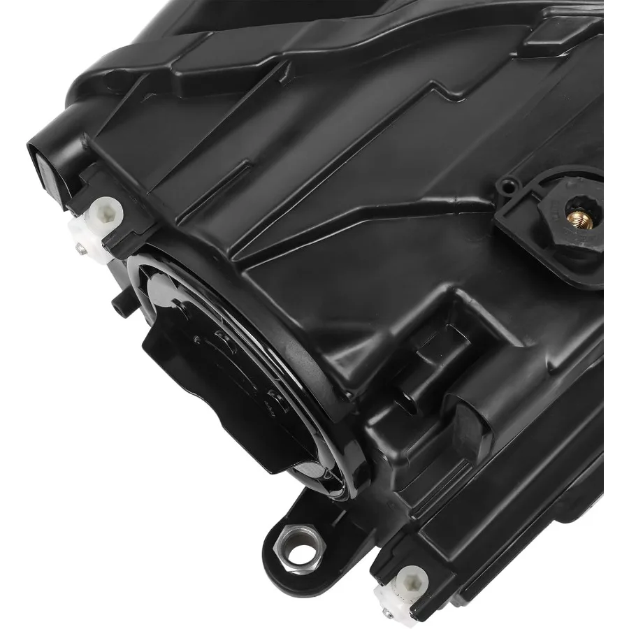 مجموعة المصابيح الأمامية المتوافقة مع 2011-2018 VW Jetta MK6 عدسة شفافة غطاء أسود عاكس واضح مجموعة المصابيح الأمامية الهالوجين، 1x