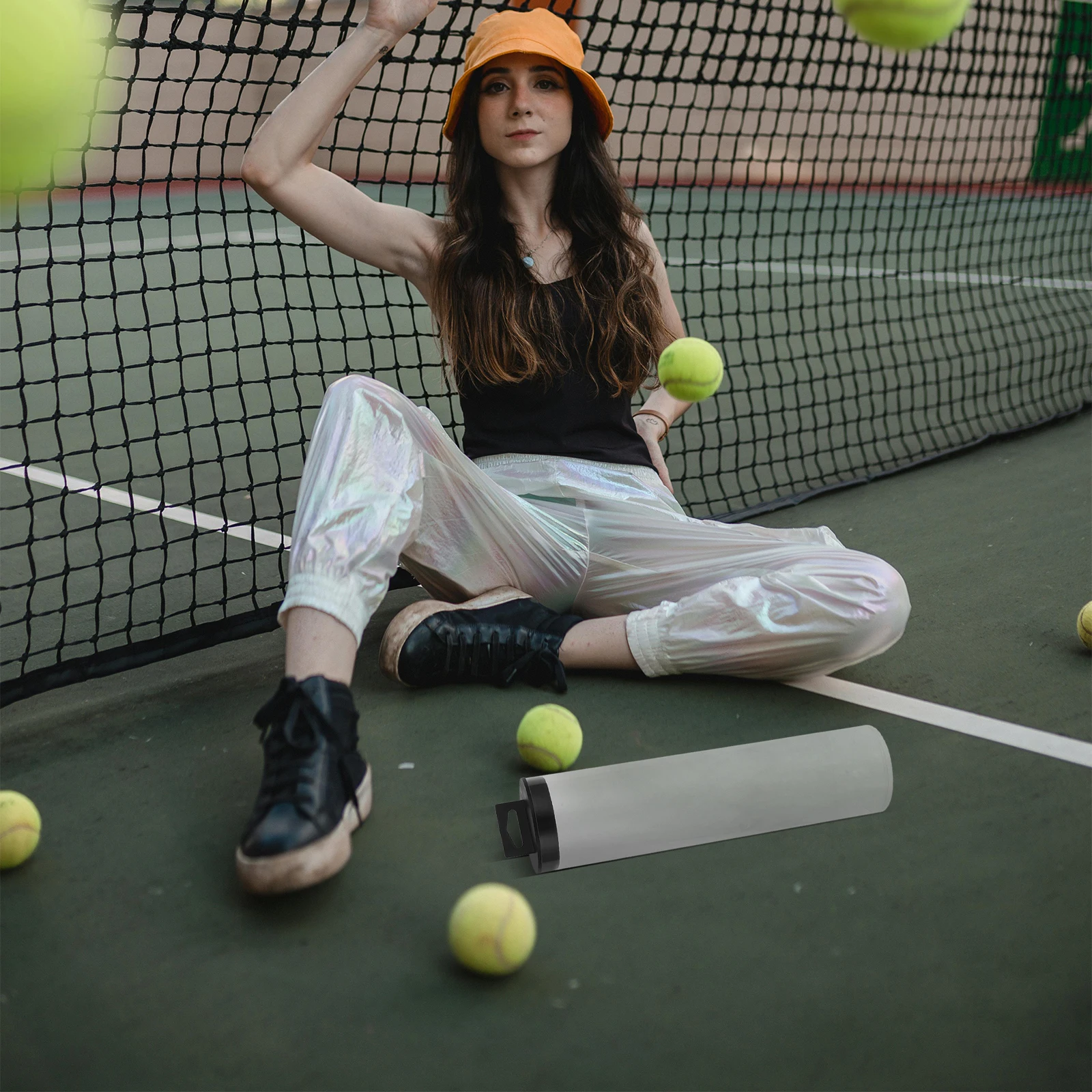 

PVC Transparent Tennis Ball Storage Bottle Reusable Cylinder Tube for Multiple Balls Lightweight Easy Carry Sports Equipment