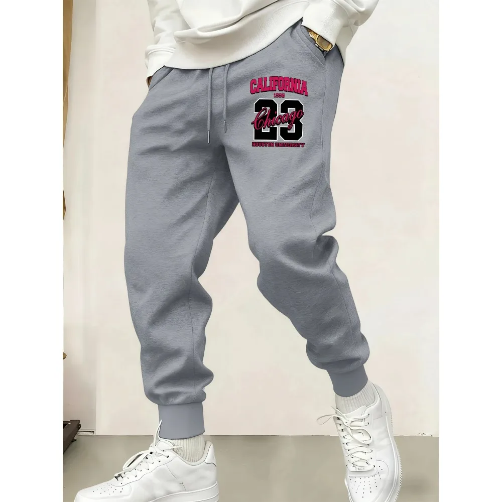 كاليفورنيا جامعة شيكاغو هيوستن يطبع رجل الموضة تنوعا السراويل الرباط الخريف Britches ركض Sweatpants غير رسمية #6