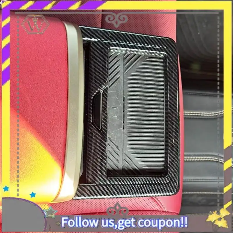 

ABXV-для BMW 5 серии G60 2024, держатель для чашки на заднее сиденье, накладка, украшение, аксессуары для интерьера, ABS, углеродное волокно