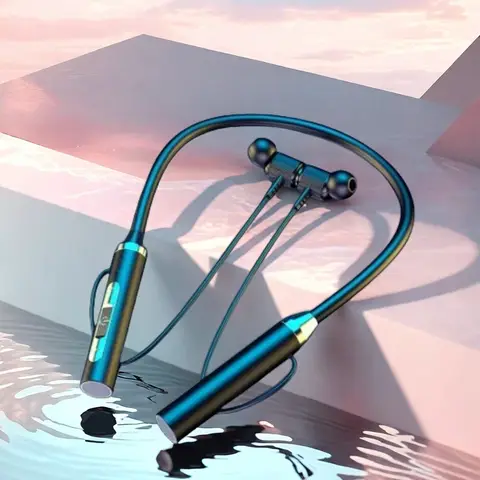 K58 Cuffie senza fili Bluetooth Archetto da collo Auricolari magnetici Sport Auricolari da corsa Auricolare Bluetooth 5.3 impermeabile con microfono