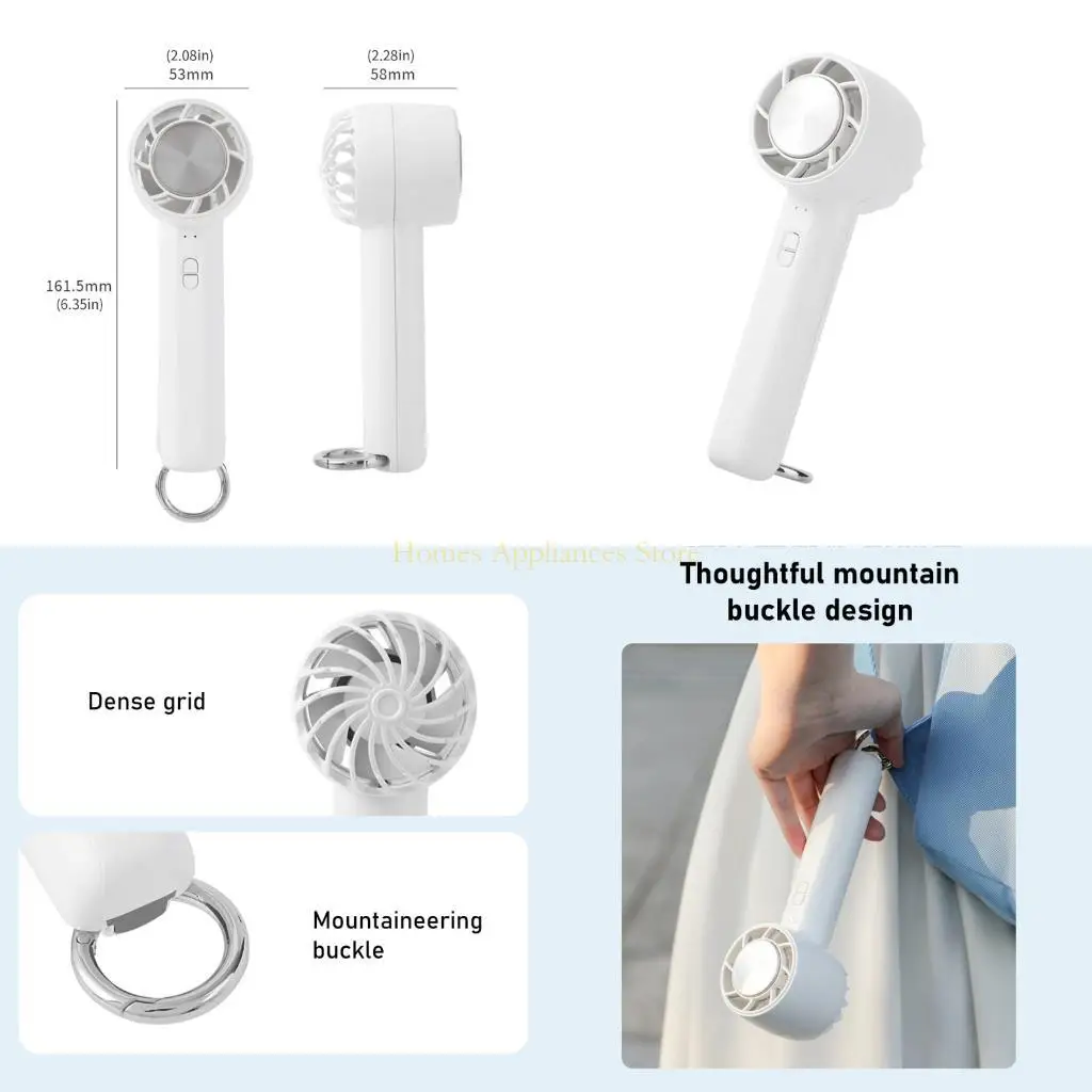 

D0AB Portable Handheld Miniature Fan with Powerful Motor Adjustable Speed Cooling Fan Student Electric Fan for Everyday Use