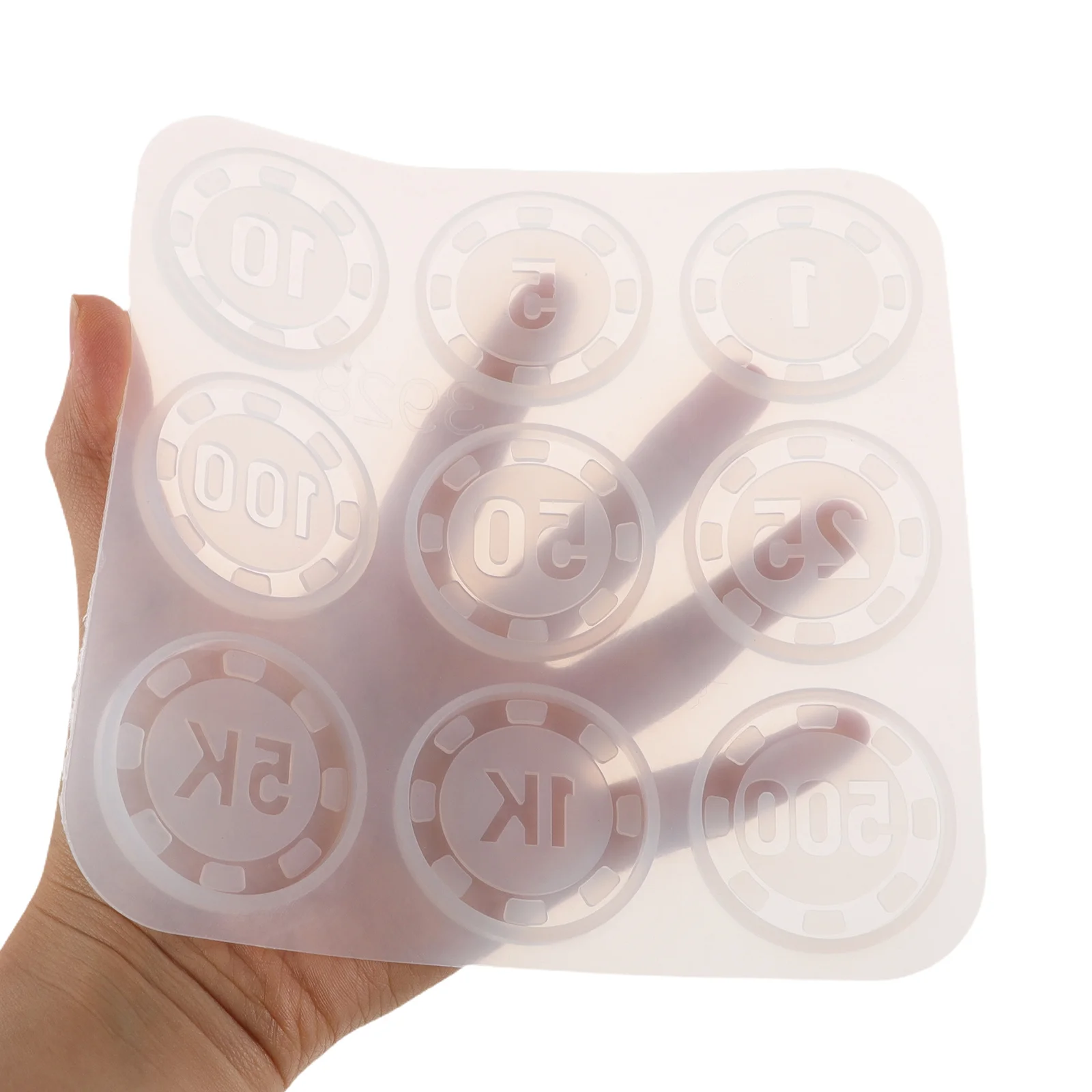 

3Pcs Silicone Poker Chip Mold DIY Epoxy Resin Craft Mold Reusable Game Tokens for Home Party Entertainment Reusable Epoxy Molds