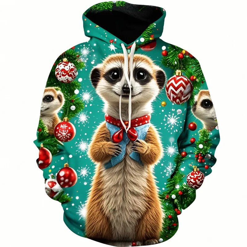 Cute Meerkats 3D Printing Hoodies Suricata Suricatta Graphic Hooded Hoody Kid Funny Fashion Sweatshirts Mens Pullovers Clothing