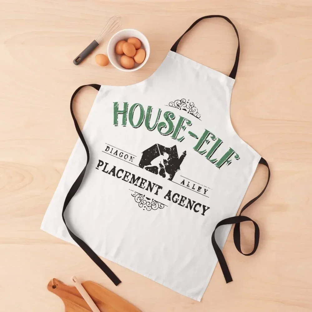 

House-Elf Placement Agency Apron nail tech supplies Men's Kitchen painting Woman Kitchen Apron