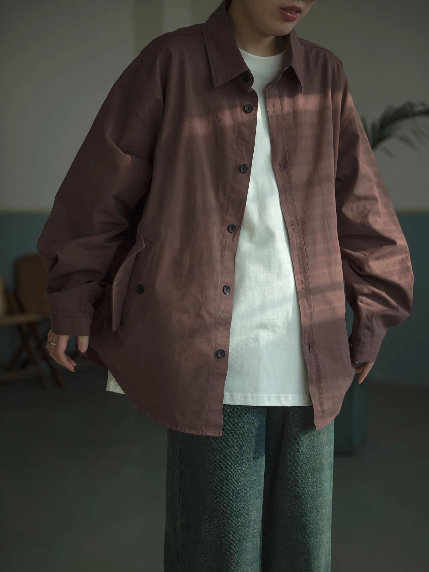 

Женская повседневная удлиненная куртка InOurTime с карманами, осенняя новинка, свободный крой, из чистого хлопка, теплая