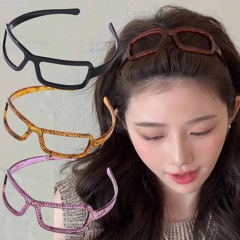

Sunglasses Frame Shape Hair Hoop Glasses Hairband For Women Girl Sweet Fixed Headband Hair Ornament Fashion Hair Accessories