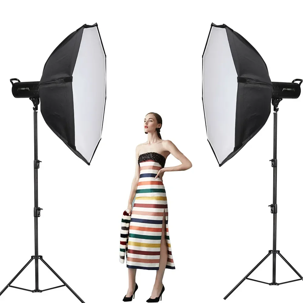 UEGOGO 200 واط 150 واط سطوع قوي التصوير LED استوديو الفيديو الضوئي المثمن سوفت بوكس مجموعة الإضاءة الناتج المستمر مصلحة الارصاد الجوية LED