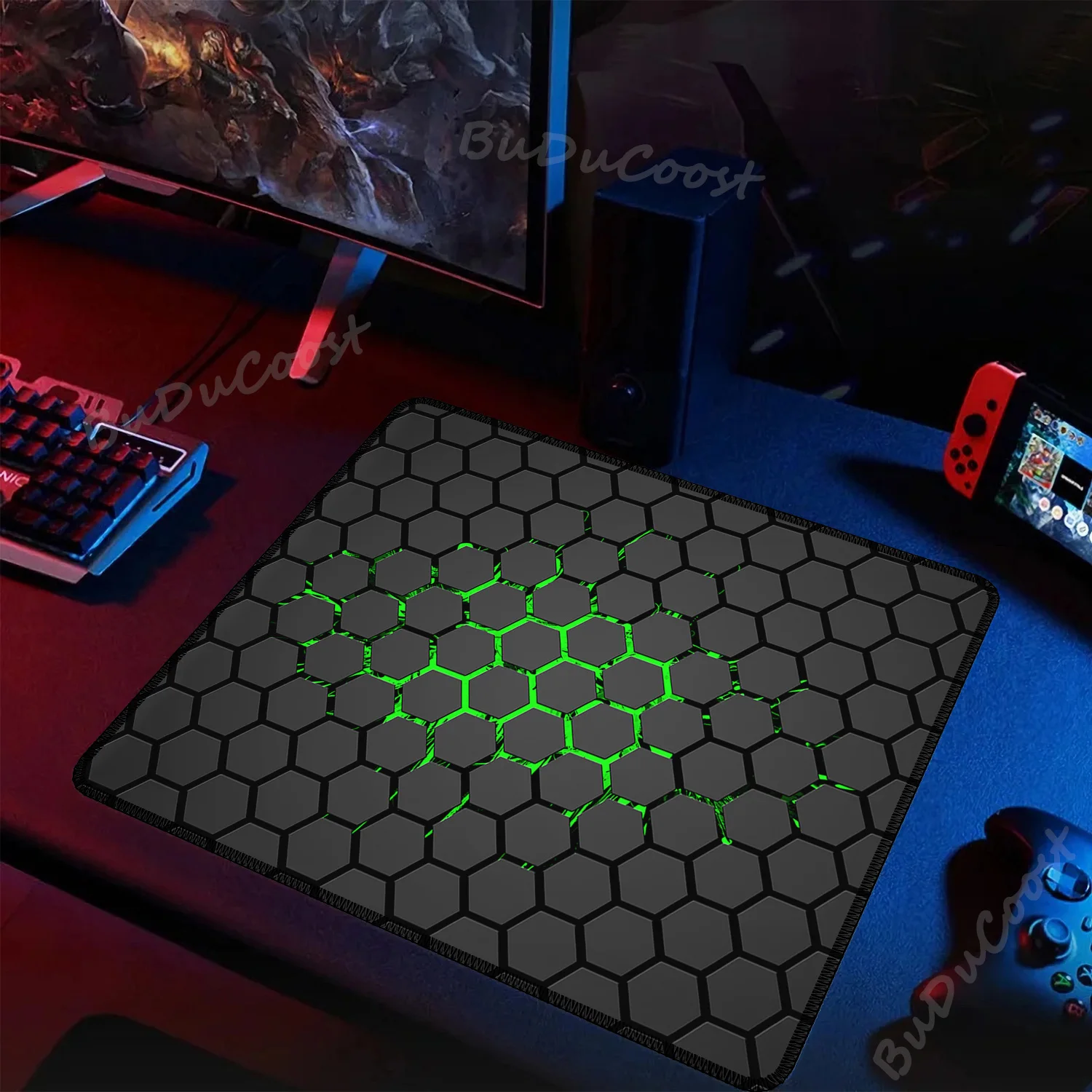 Accessories Geometric Small Mouse Mat Hexagonal honeycomb Anime Mousepad Keyboard Pad Computer Table Deskmat Rubber Extended Mat