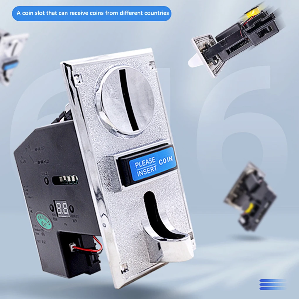 

Multi-Coin Acceptor Wear-resistant Different Values Selector Practical Arcade Game Accessories Coin Dispenser 5P Socket