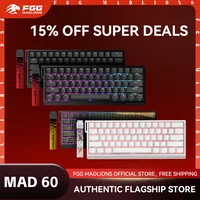 FGG MADLIONS MAD 60/68 HE teclado para juegos con cable interruptor magnético 8K 60% diseño intercambiable en caliente disparador rápido RGB teclado personalizado