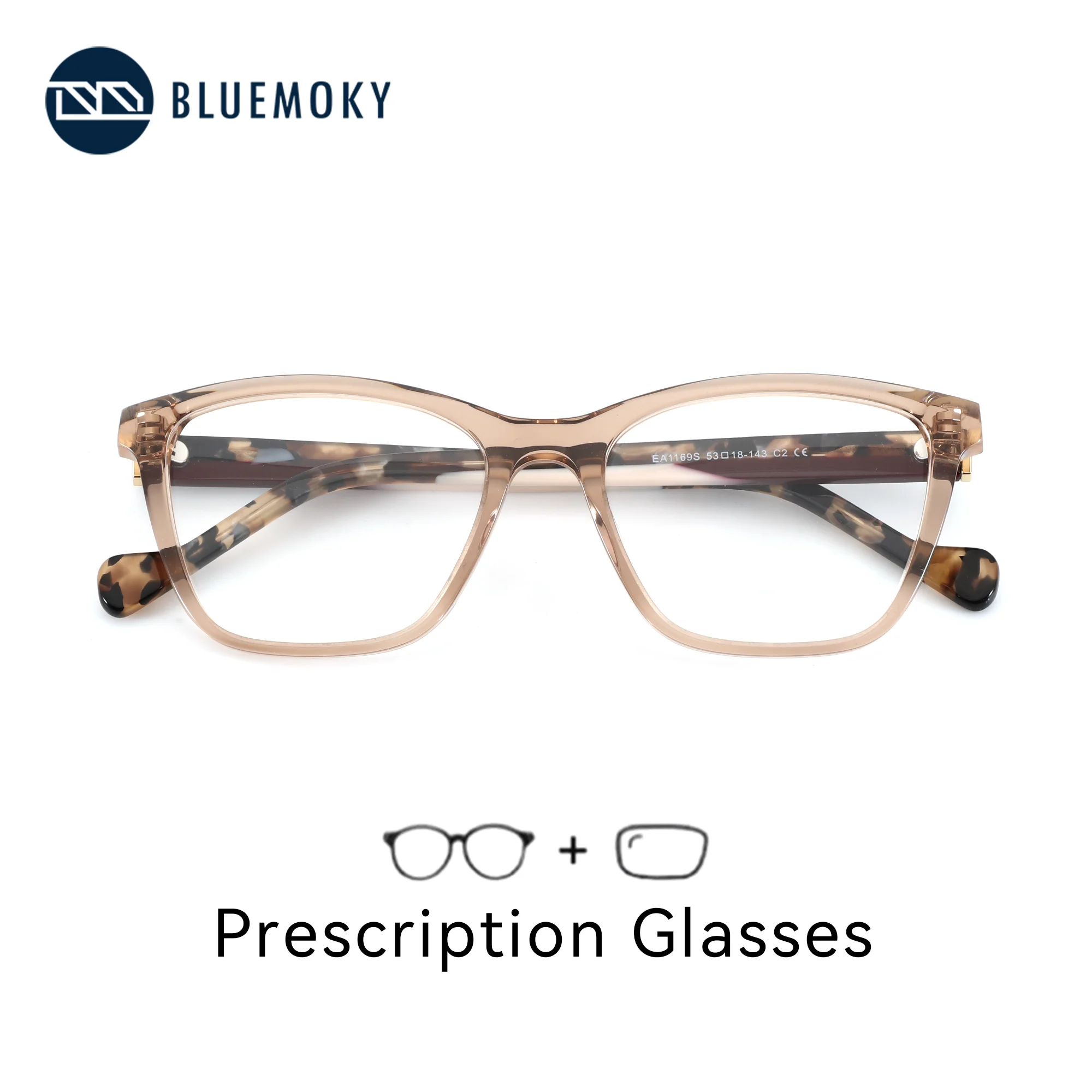 

BLUEMOKY S Size Butterfly Acetate Progressive Custom Prescription Glasses Myopia Women’s Grade Optical Glasses