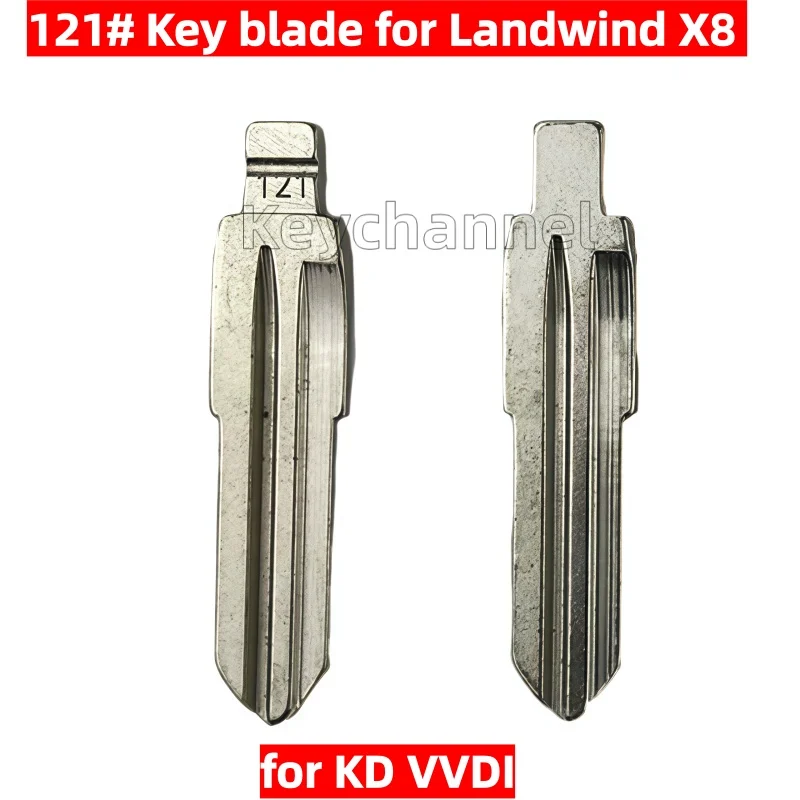 keychannel 10pcs 121# Metal Car Key Blank KD Key Blade VVDI Flip Remote Blade Head for Landwind X8 for KEYDIY Xhore Flip Remote