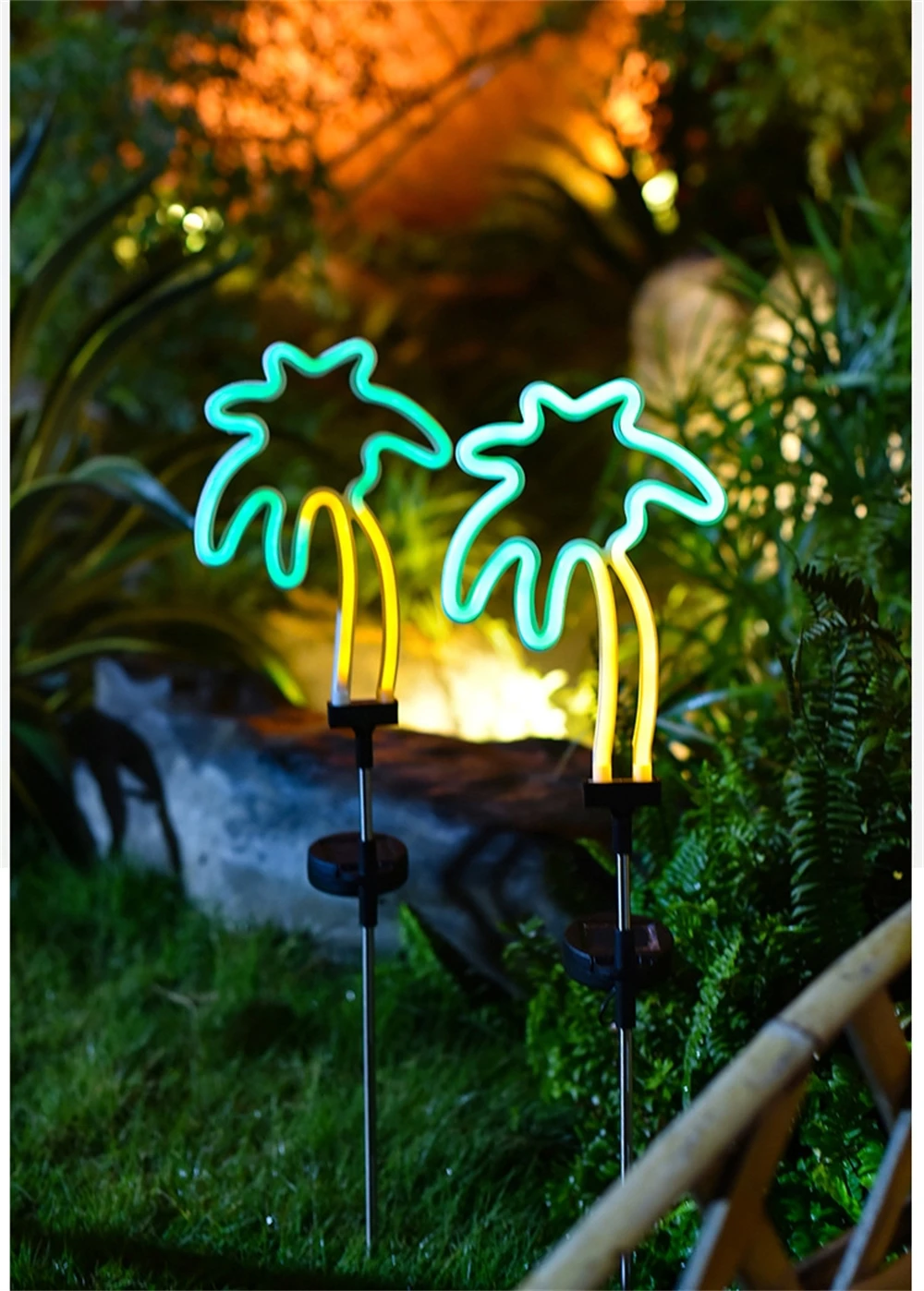 Solar Powered Decorative Light Courtyard Landscape Lamp, Flamingo, Cactus, Pineapple, Tree Neon Lights Outdoor LED Lawn Lamp