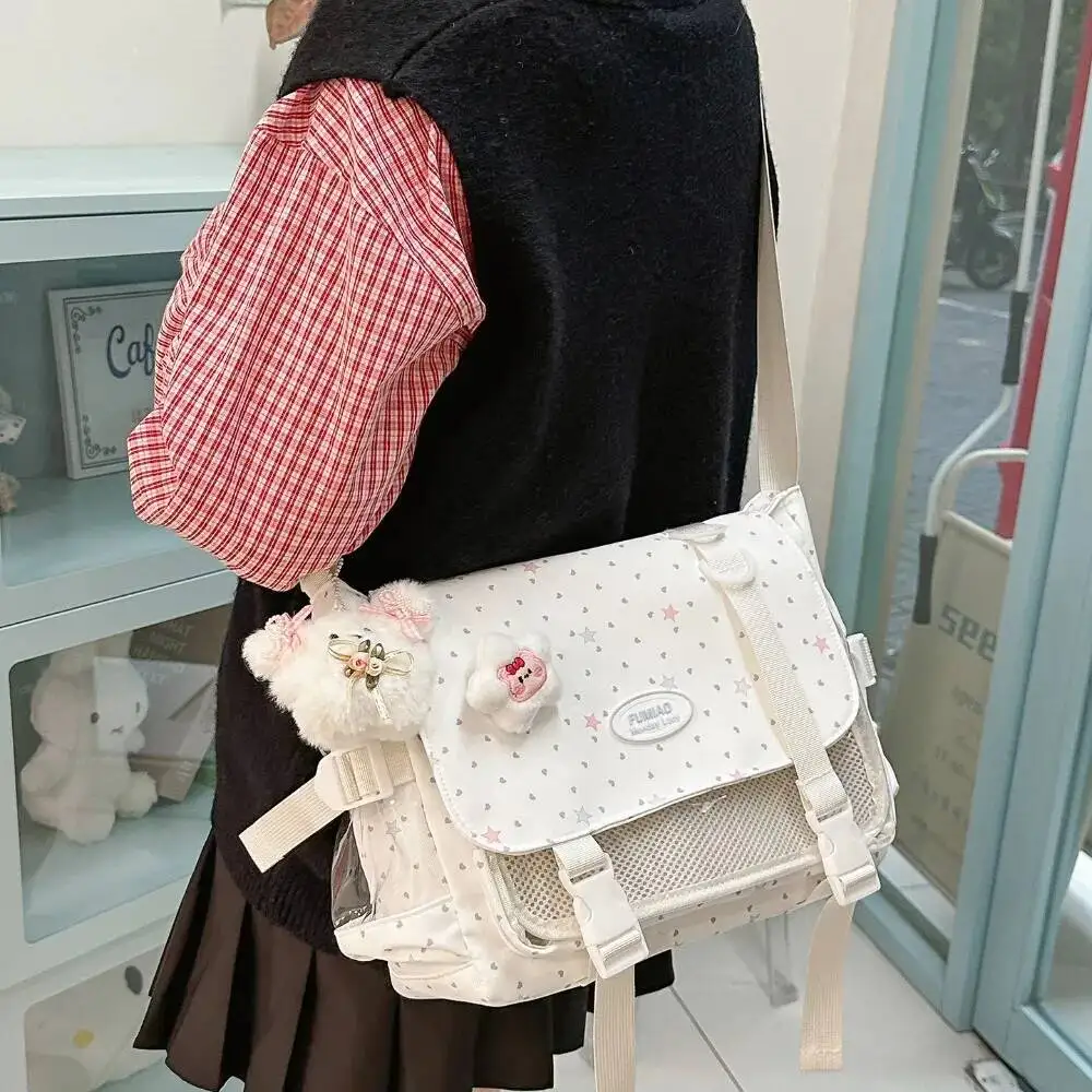 

New Y2K Colorful Star Anime Ita Crossbody Bag Cute Girl Transparent Shoulder Bag Otaku DIY Display Bag Sweet Women Messenger Bag