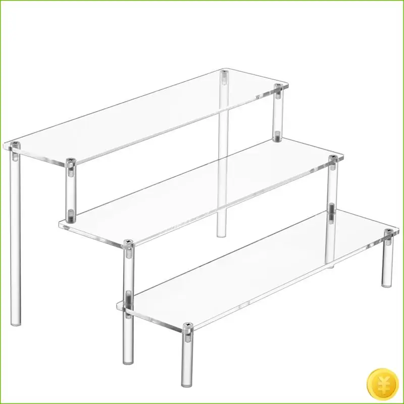 1 PCS Acrylic Display Risers Perfume Stand Organizer Clear Acrylic Shelf Risers Display Stand For Stands For Food, Tabletop Use