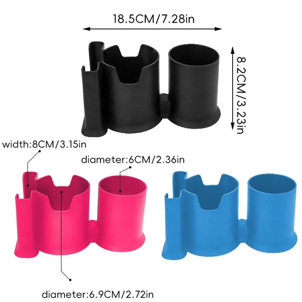 Paddleboard Cup Holders Double Cups 2 In 1 Waterproof Plastic Kayak Drink Phone Storage Rack Support for Watercraft Canoe SUP view 6