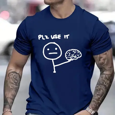 IT Funny Men's T-Shirts Sarcasm Brain streetwear 패션 그래픽 Y2k 탑 반소매 티셔츠 유머 농담 남성 의류를 사용하십시오.