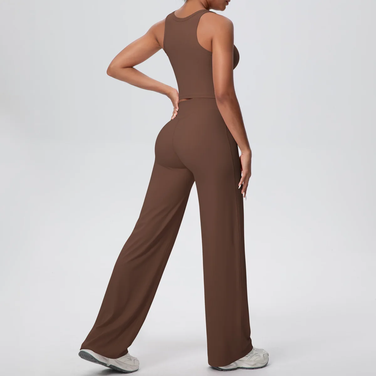 

Nude Sports Fitness Yoga Suits High Waist Hip Lift Slim Quick-Dry Straight Pants Running Casual Workout Clothes Gym Sportswear