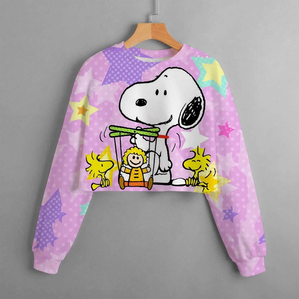 Snoopy print Children's Hooded Sweater Children's Anime Clothes lovely Girls Middle School Big Children's Brand Top ﻿ ﻿