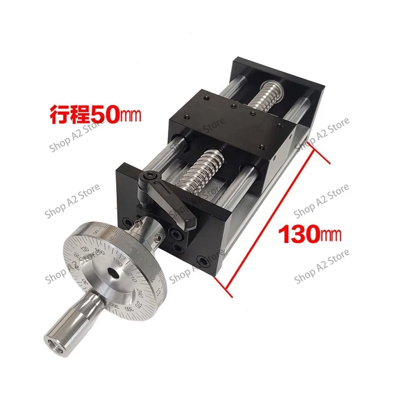 Transmission ball screw linear guide slide table motion module including manual crank wheel cross lifting