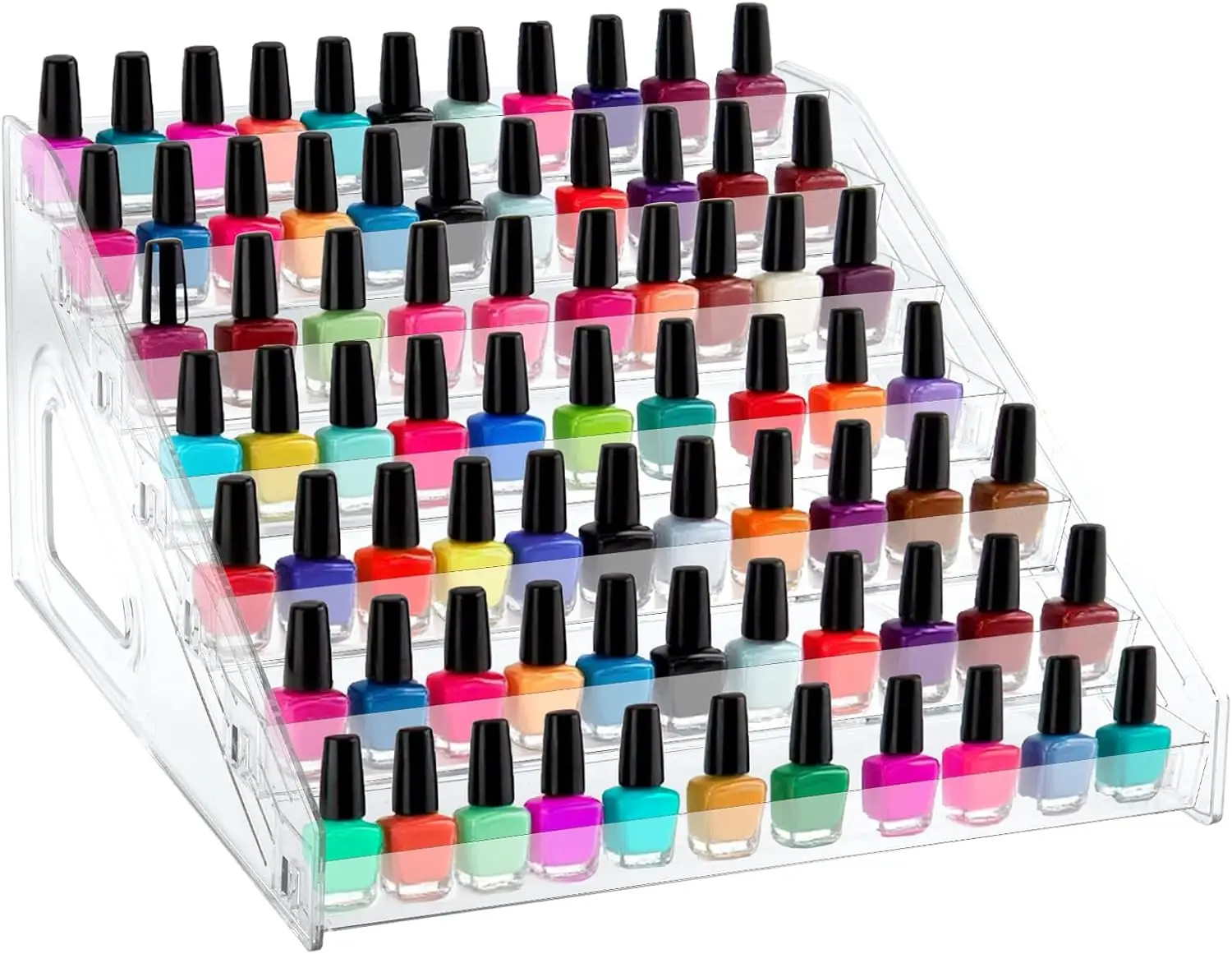 Clear Acrylic Paint Organizer (7 Tier), Craft Paint Organizer Rack for Alcohol Inks and Food Coloring